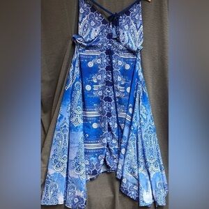 NWT RIMA, beach world silky scarf long dress, or a swim coverup